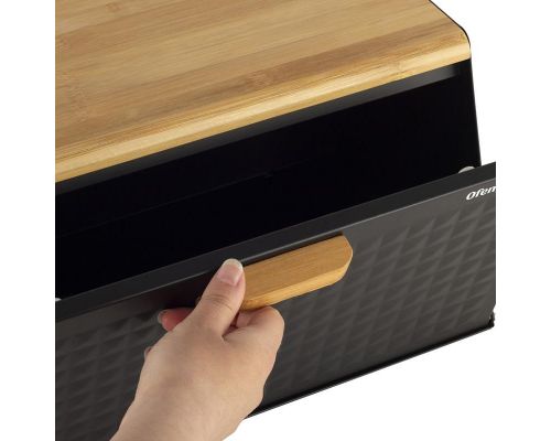 Хлебница Ofenbach Breadbox 35.5х21.5х19.5см, нержавеющая сталь, черный Хлебница Ofenbach Breadbox 35.5х21.5х19.5см, нержавеющая сталь, черный