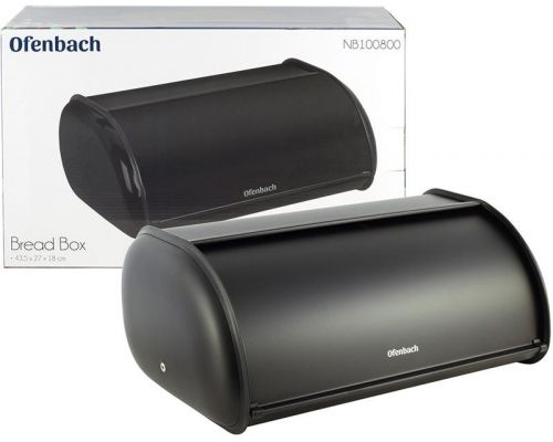 Хлебница Ofenbach Breadbox 43.5х27х18см, нержавеющая сталь, черный матовый