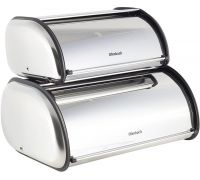 Набор 2 хлебницы Ofenbach Breadbox 43.5х27х18 и 36х23х14см из нержавеющей стали, серебро
