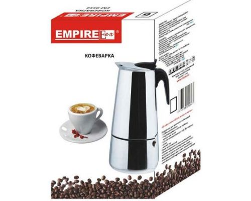 Гейзерная кофеварка Empire Stainless Steel 300мл на 6 чашек Гейзерная кофеварка Empire Stainless Steel 300мл на 6 чашек