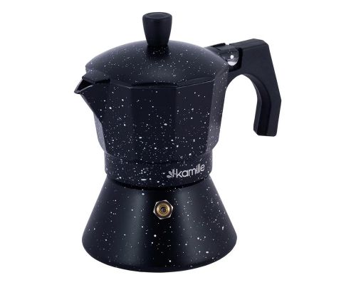 Кавоварка гейзерна Kamille Andel Black 150мл на 3 чашки Кавоварка гейзерна Kamille Andel Black 150мл на 3 чашки