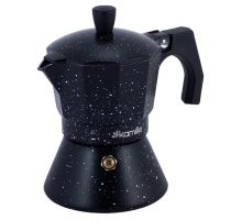 Кофеварка гейзерная Kamille Andel Black 300мл на 6 чашек