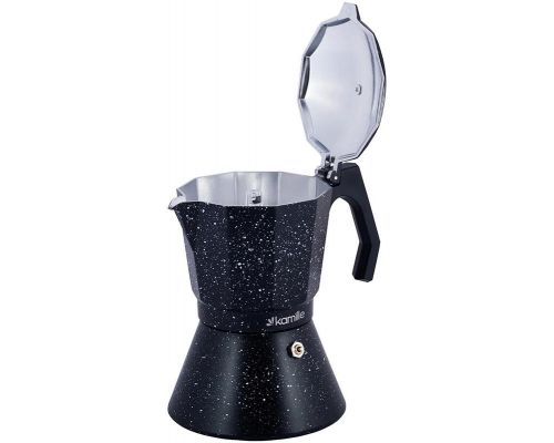 Кофеварка гейзерная Kamille Andel Black 300мл на 6 чашек Кофеварка гейзерная Kamille Andel Black 300мл на 6 чашек