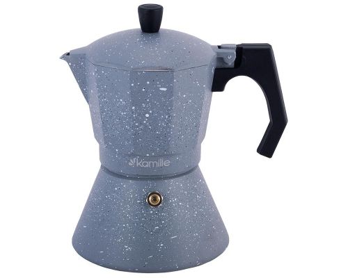 Кофеварка гейзерная Kamille Andel Grey 300мл на 6 чашек Кофеварка гейзерная Kamille Andel Grey 300мл на 6 чашек