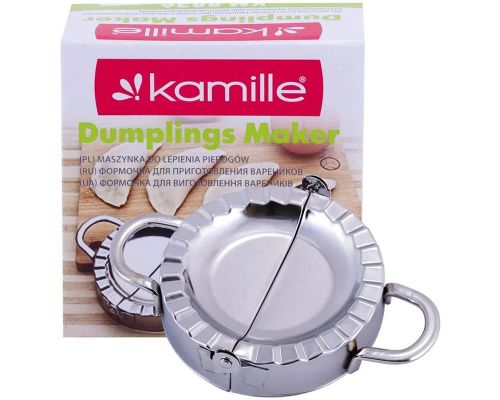 Форма для лепки вареников Kamille 13х8.5х3см из нержавеющей стали Форма для лепки вареников Kamille 13х8.5х3см из нержавеющей стали