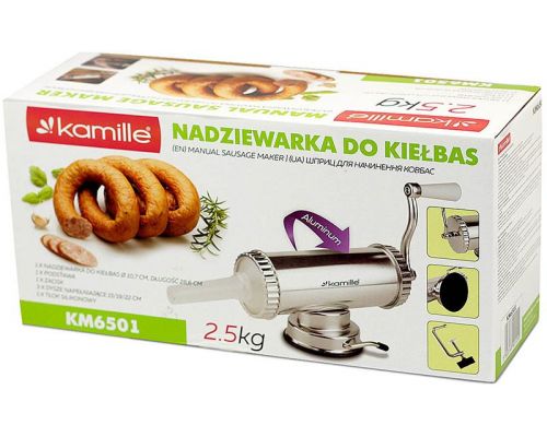 Шприц для наполнения колбас Kamille 2.5кг с 3-мя насадками Шприц для наполнения колбас Kamille 2.5кг с 3-мя насадками