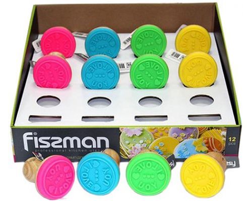 Штамп Fissman для печенья "I Love You" Ø6см с деревянной ручкой Штамп Fissman для печенья "I Love You" Ø6см с деревянной ручкой