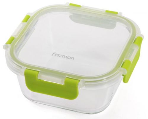 Контейнер для продуктов Fissman Purity 470мл стеклянный, 14х14х6см квадратный Контейнер для продуктов Fissman Purity 470мл стеклянный, 14х14х6см квадратный