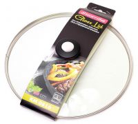 Крышка стеклянная Kamille Dominica Black Ø28см