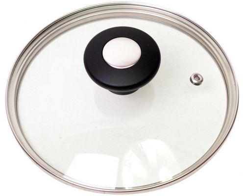 Крышка стеклянная Kamille Dominica Black Ø28см Крышка стеклянная Kamille Dominica Black Ø28см