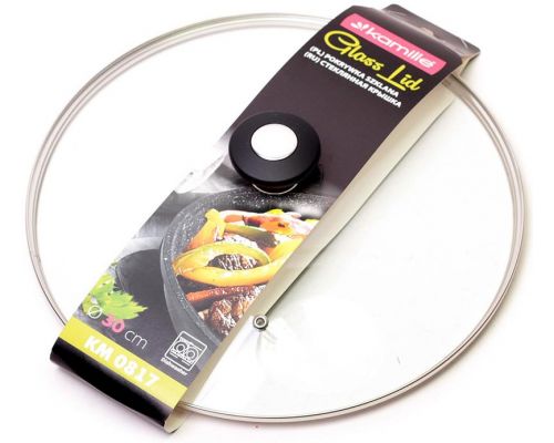 Крышка стеклянная Kamille Dominica Black Ø30см Крышка стеклянная Kamille Dominica Black Ø30см