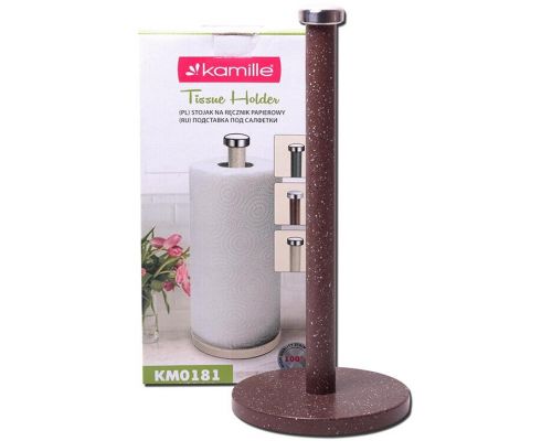 Держатель для бумажных полотенец Kamille Marble Ø15х34см с гранитным покрытием Держатель для бумажных полотенец Kamille Marble Ø15х34см с гранитным покрытием