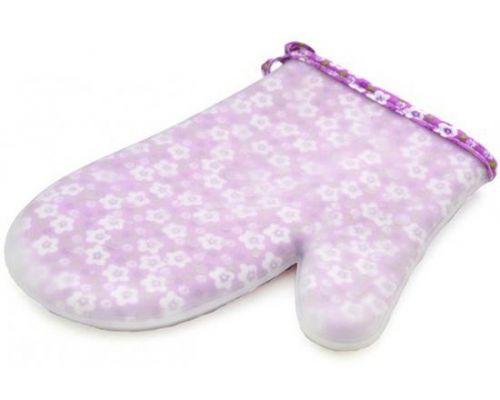 Кухонная рукавица Fissman Lilac Flower 22см, хлопок с силиконовым покрытием Кухонная рукавица Fissman Lilac Flower 22см, хлопок с силиконовым покрытием