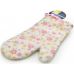 Кухонная рукавица Fissman Pink Flower 32см, хлопок с силиконовым покрытием