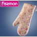 Кухонная рукавица Fissman Pink Flower 32см, хлопок с силиконовым покрытием