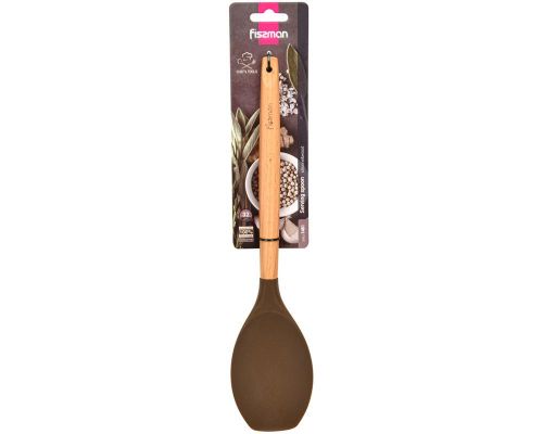 Ложка сервировочная (поварская) Fissman Chef's Tools 31.5см силикон, шоколадный Ложка сервировочная (поварская) Fissman Chef's Tools 31.5см силикон, шоколадный