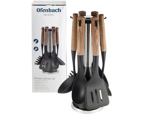 Набор кухонных аксессуаров Ofenbach Blackwood 7 предметов, под дерево Набор кухонных аксессуаров Ofenbach Blackwood 7 предметов, под дерево