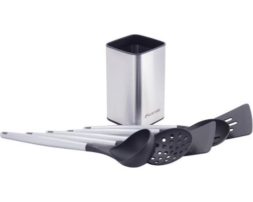 Набор кухонных принадлежностей Kamille Kitchen Utensils 5 аксессуаров на стальной подставке