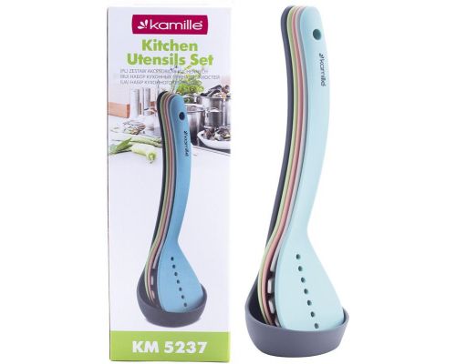 Набор кухонных принадлежностей Kamille Kitchen Utensils 5 предметов, нейлон Набор кухонных принадлежностей Kamille Kitchen Utensils 5 предметов, нейлон