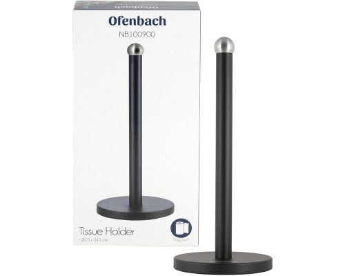 Подставка для бумажных полотенец Ofenbach Blackwood 15х34см, нержавеющая сталь, черная Подставка для бумажных полотенец Ofenbach Blackwood 15х34см, нержавеющая сталь, черная