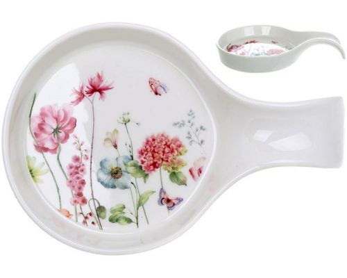 Подставка для ложки Flower Garden 18х12см, фарфоровая