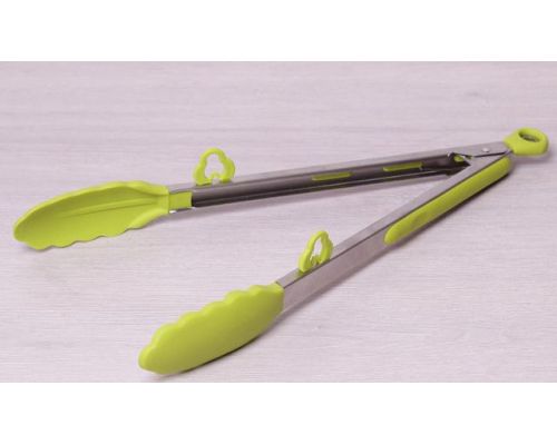 Щипцы Kamille Delight 30.5см силиконовые с металлической ручкой