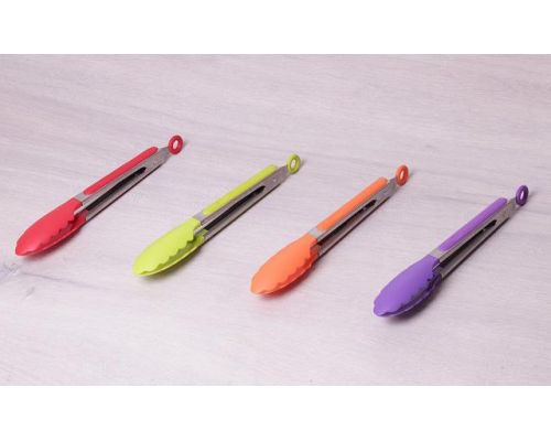 Щипцы Kamille Petal 23см нейлоновые с металлической ручкой Щипцы Kamille Petal 23см нейлоновые с металлической ручкой