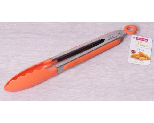 Щипцы Kamille Petal 23см нейлоновые с металлической ручкой Щипцы Kamille Petal 23см нейлоновые с металлической ручкой