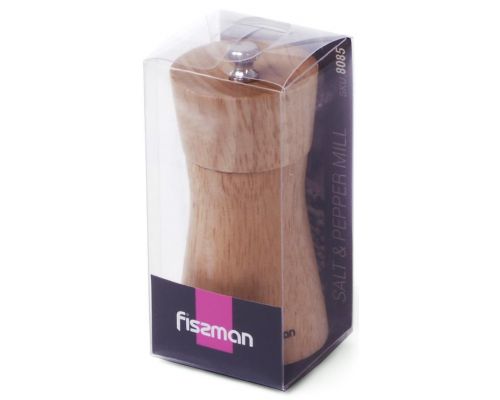 Мельница для специй (перцемолка) Fissman Spice Lanjit 11х5см, корпус светлое дерево Мельница для специй (перцемолка) Fissman Spice Lanjit 11х5см, корпус светлое дерево