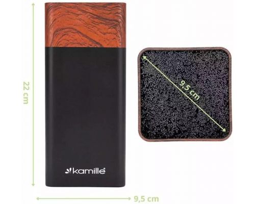 Набор 5 кухонных ножей Kamille Acacia Black с подставкой-колодой