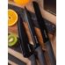Набор 5 кухонных ножей Kamille Acacia Black с подставкой-колодой