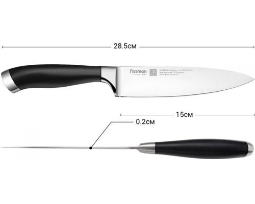 Ніж кухарський Fissman Elegance 15см з нержавіючої сталі Ніж кухарський Fissman Elegance 15см з нержавіючої сталі