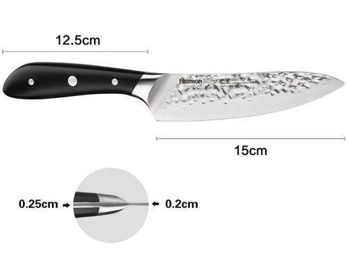 Ніж кухарський Fissman Hattori 15см hammered з нержавіючої сталі Ніж кухарський Fissman Hattori 15см hammered з нержавіючої сталі