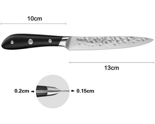 Ніж універсальний Fissman Hattori 13см hammered з нержавіючої сталі Ніж універсальний Fissman Hattori 13см hammered з нержавіючої сталі