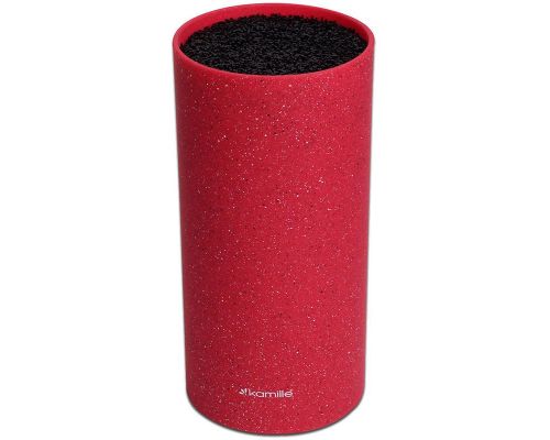 Колода для ножей Kamille Brash Stand 22см пластиковая круглая Колода для ножей Kamille Brash Stand 22см пластиковая круглая