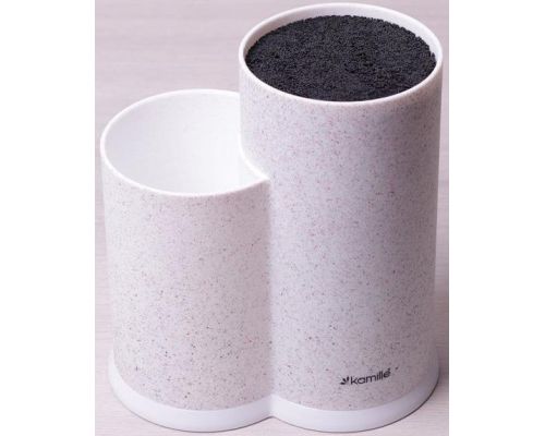 Колода для ножей Kamille Brash Stand двойная 22см пластиковая Колода для ножей Kamille Brash Stand двойная 22см пластиковая