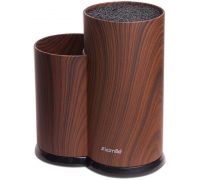 Колода для ножей Kamille Brash Stand Wood 22.5см пластиковая двойная