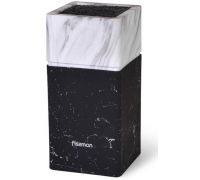 Колода-подставка для ножей Fissman Marble 11х23см, пластик черно-белый