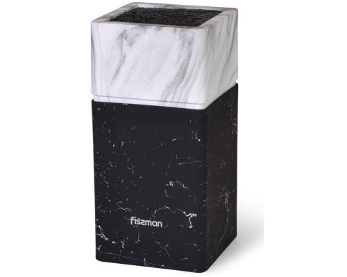 Колода-подставка для ножей Fissman Marble 11х23см, пластик черно-белый Колода-подставка для ножей Fissman Marble 11х23см, пластик черно-белый