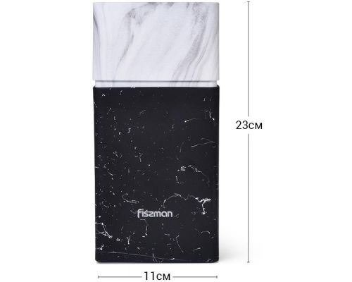 Колода-подставка для ножей Fissman Marble 11х23см, пластик черно-белый Колода-подставка для ножей Fissman Marble 11х23см, пластик черно-белый