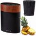 Подставка Kamille Acacia Black, колода для ножей 16х7х22см с полипропиленовым наполнителем
