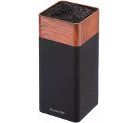 Подставка Kamille Acacia Black, колода для ножей 9.5х9.5х22см с полипропиленовым наполнителем