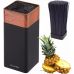 Подставка Kamille Acacia Black, колода для ножей 9.5х9.5х22см с полипропиленовым наполнителем