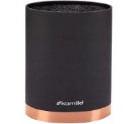 Подставка Kamille Black&Rose, колода для ножей 16х7х22см с полипропиленовым наполнителем