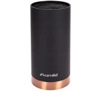 Подставка Kamille Black&Rose, колода для ножей Ø11х22см с полипропиленовым наполнителем
