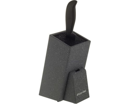 Подставка-колода для ножей Kamille Brash Stand 26см, серый гранит с наполнителем Подставка-колода для ножей Kamille Brash Stand 26см, серый гранит с наполнителем