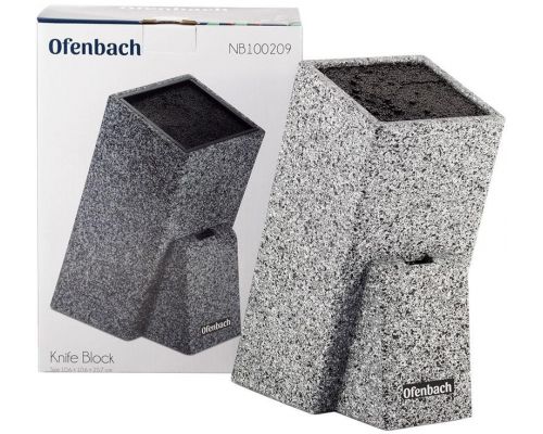 Подставка-колода Ofenbach Black Lead для кухонных ножей 11х11х26см с секцией для ножниц Подставка-колода Ofenbach Black Lead для кухонных ножей 11х11х26см с секцией для ножниц