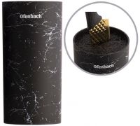 Подставка-колода Ofenbach Black Marble для кухонных ножей и ножниц 11х11х22см, круглая