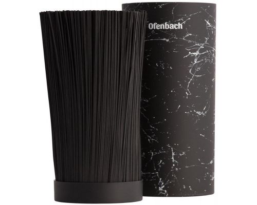 Підставка-колода Ofenbach Black Marble для кухонних ножів і ножиць 11х11х22см, кругла