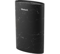 Подставка-колода Ofenbach Black Marble для кухонных ножей и ножниц 16х7х22.5см, овальная